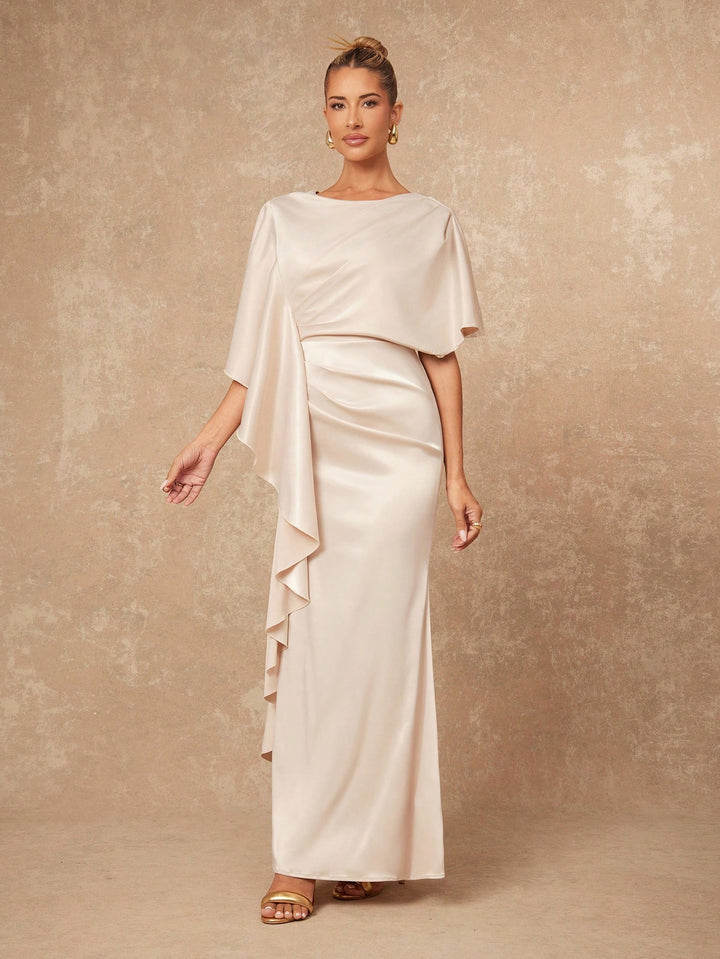 Rochie maxi SHEIN, bej