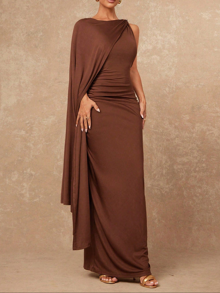 Shein maxi ruha, barna