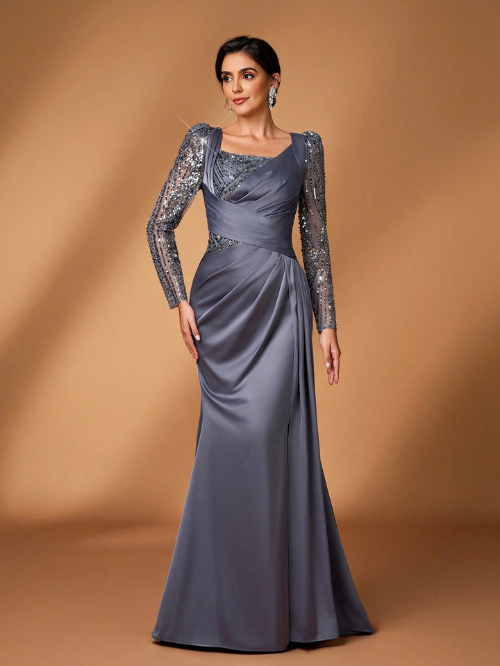 SHEIN maxi ruha, szürke