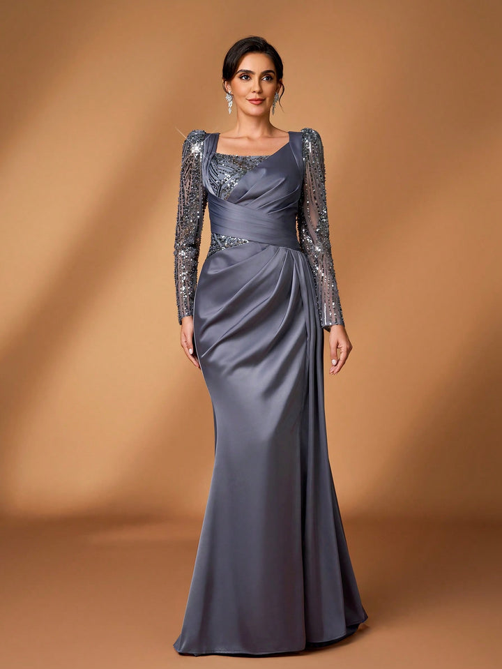 SHEIN maxi ruha, szürke