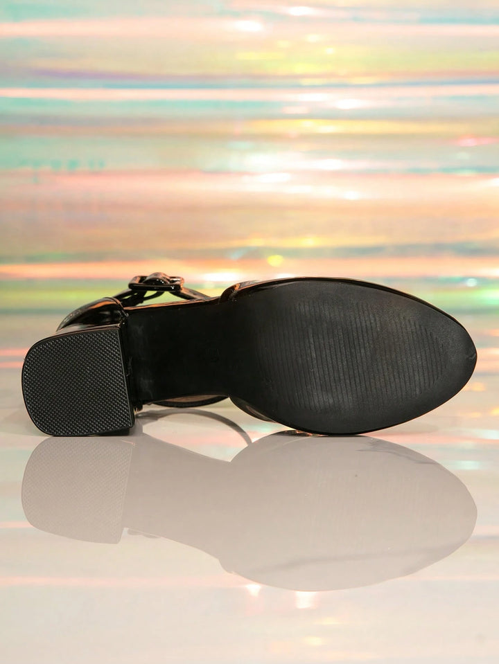 Pantofi cu toc SHEIN, negru