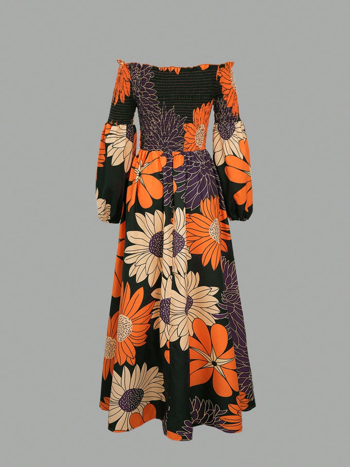 Rochie maxi SHEIN, portocaliu