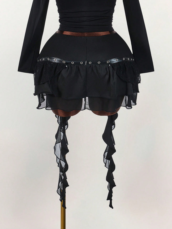 Fustă pantalon SHEIN, negru