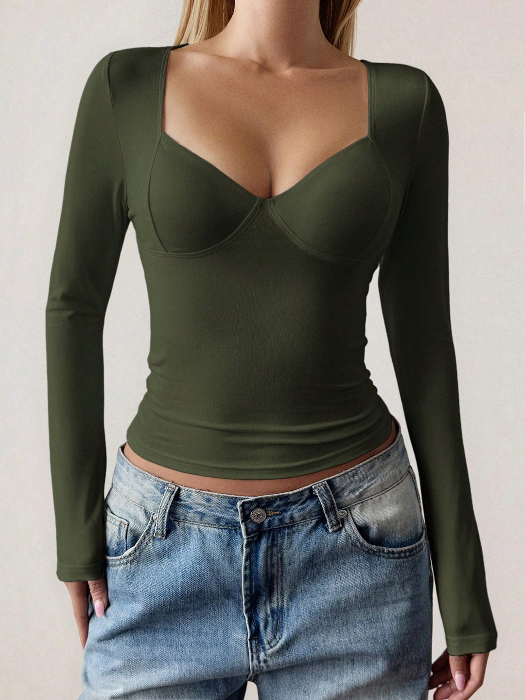 Tricou SHEIN, kaki