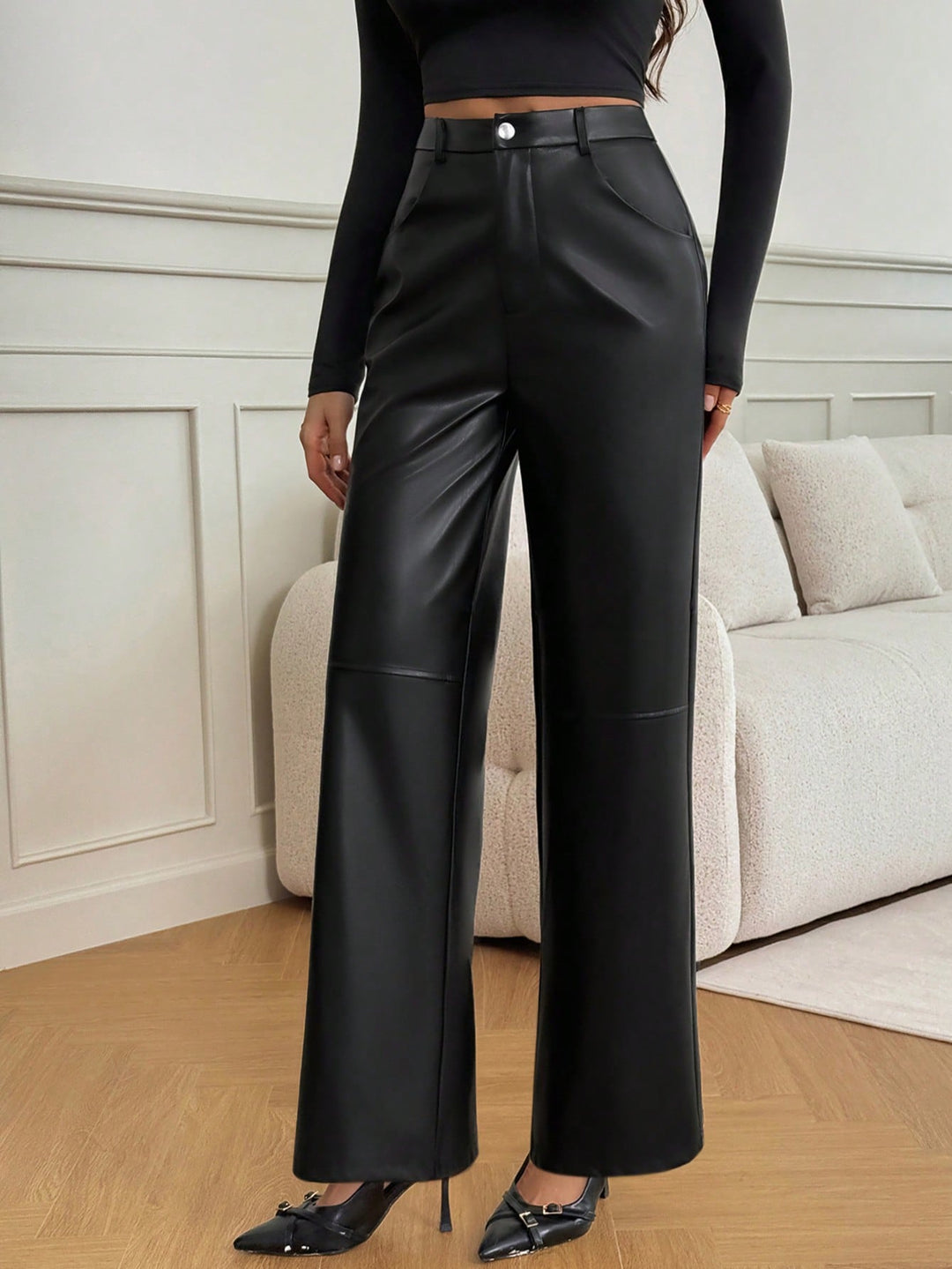 Pantaloni SHEIN, negru