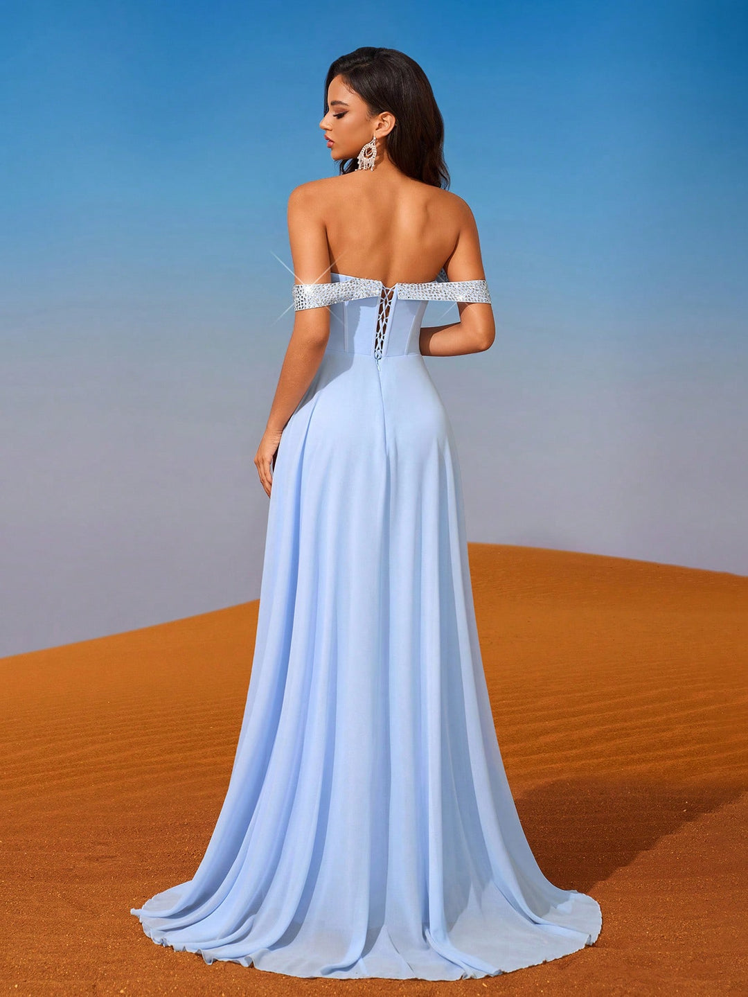 Rochie maxi SHEIN, albastru