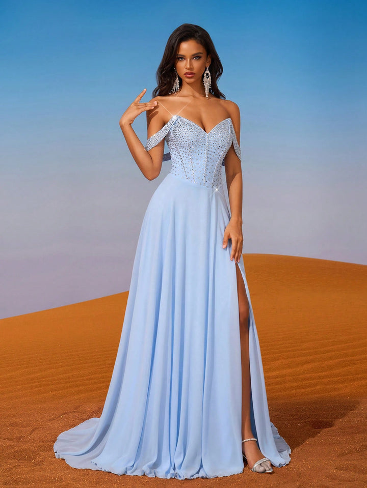 Rochie maxi SHEIN, albastru