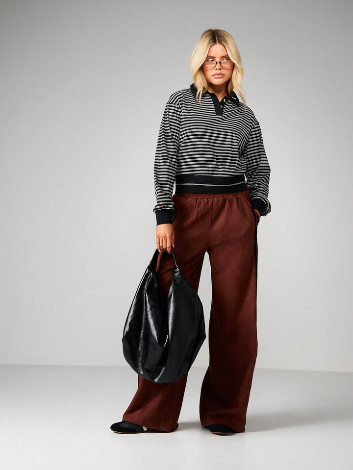 Pantaloni SHEIN, maro