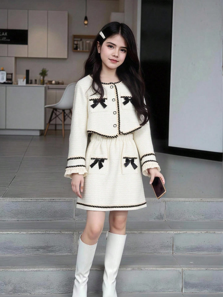 Set rochie cu fusta SHEIN, bej