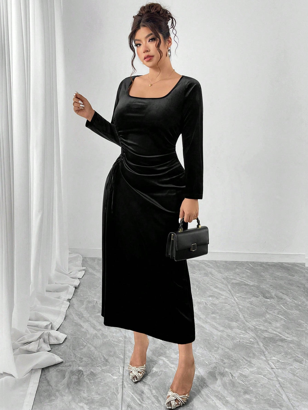 Rochie midi SHEIN, negru