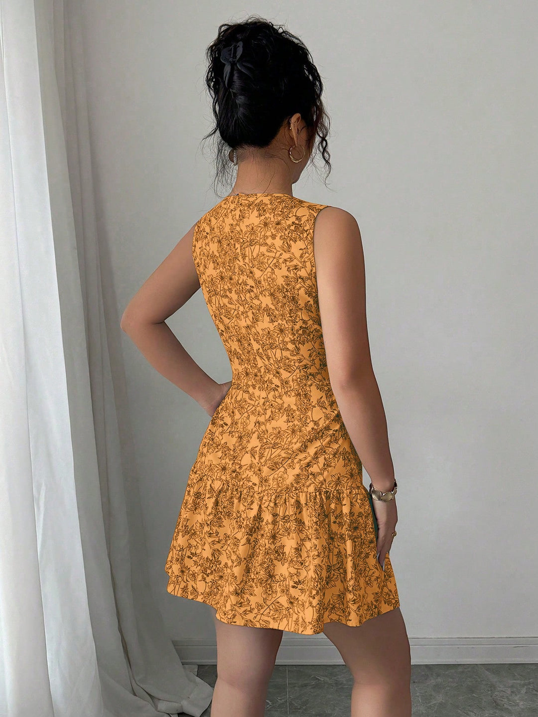 Rochie scurtă SHEIN, galben