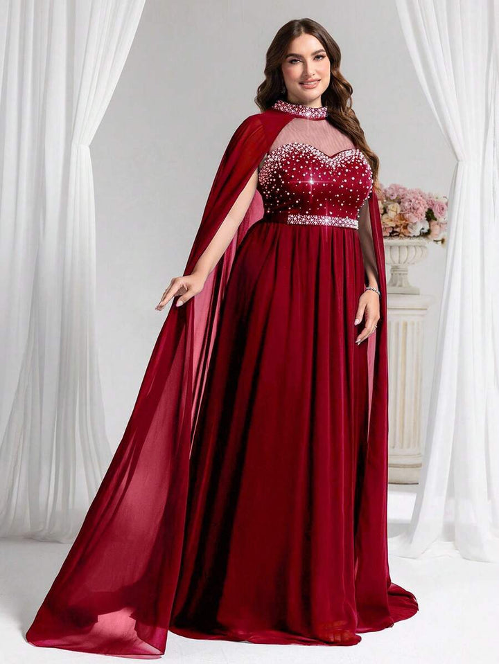 Rochie de ocazie SHEIN, vișiniu