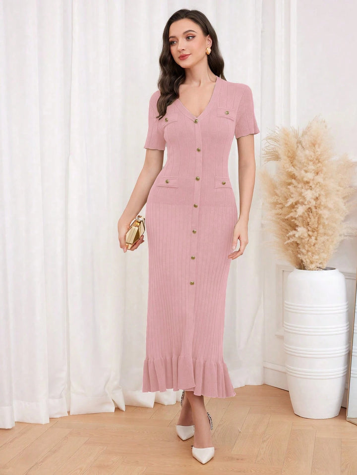 Rochie maxi SHEIN, roz