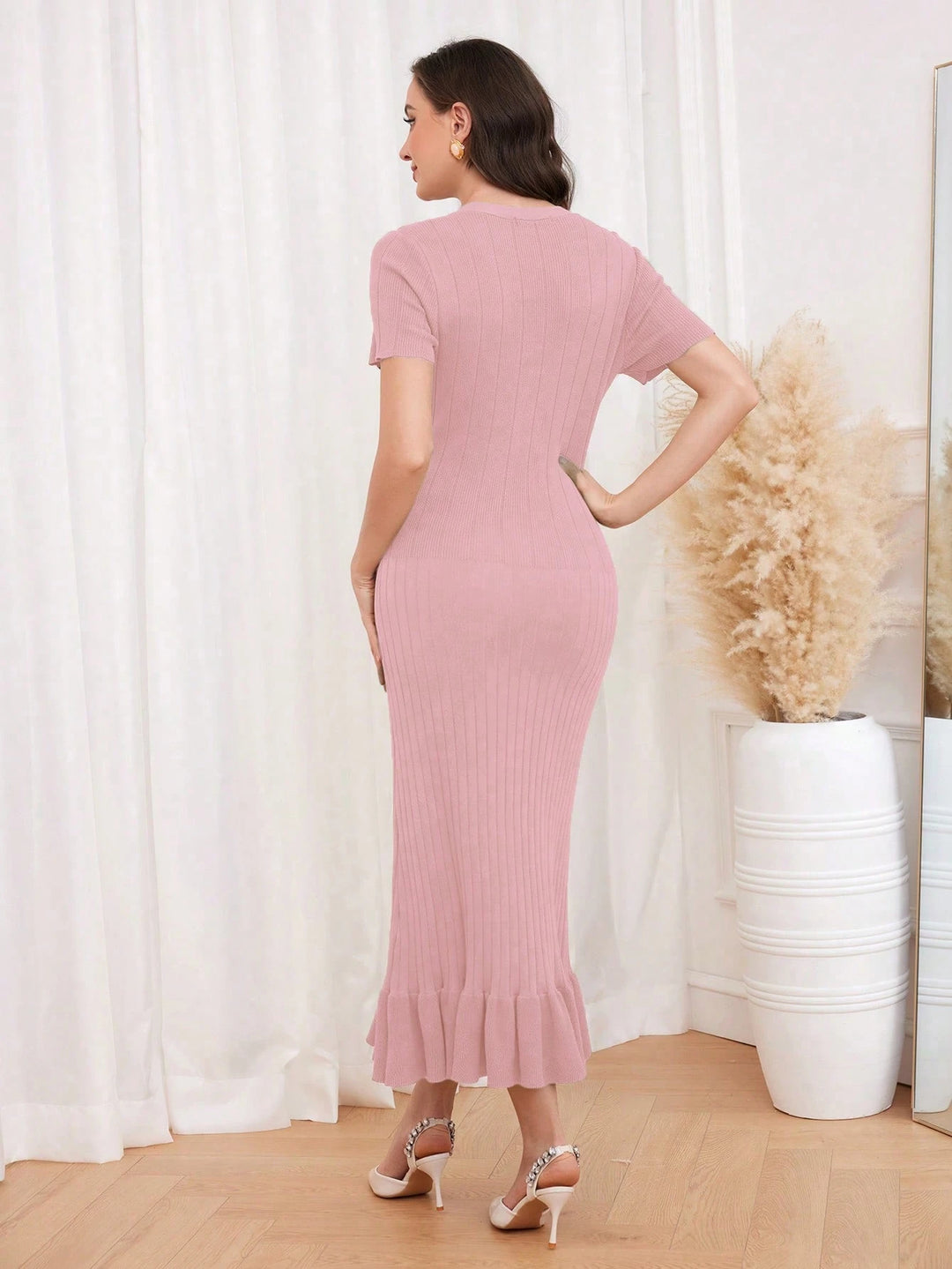 Rochie maxi SHEIN, roz