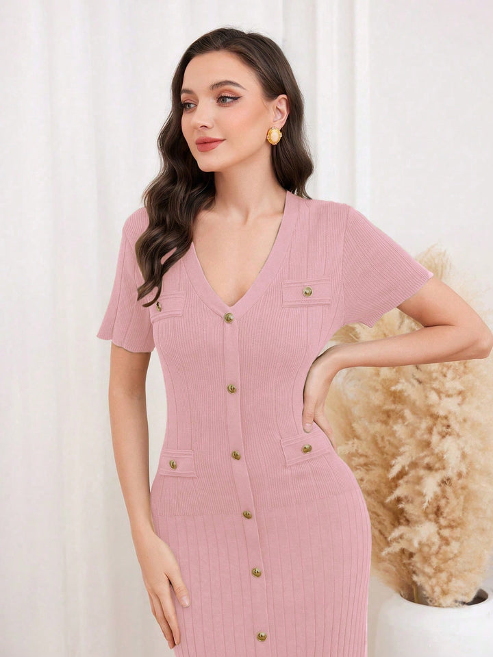 Rochie maxi SHEIN, roz