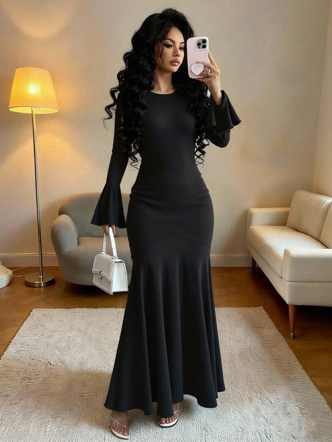 Rochie maxi SHEIN, negru