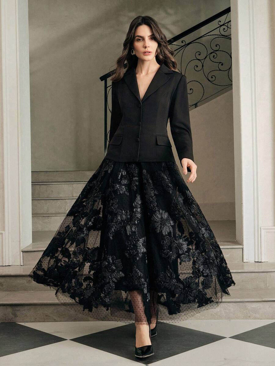 Rochie midi SHEIN, negru