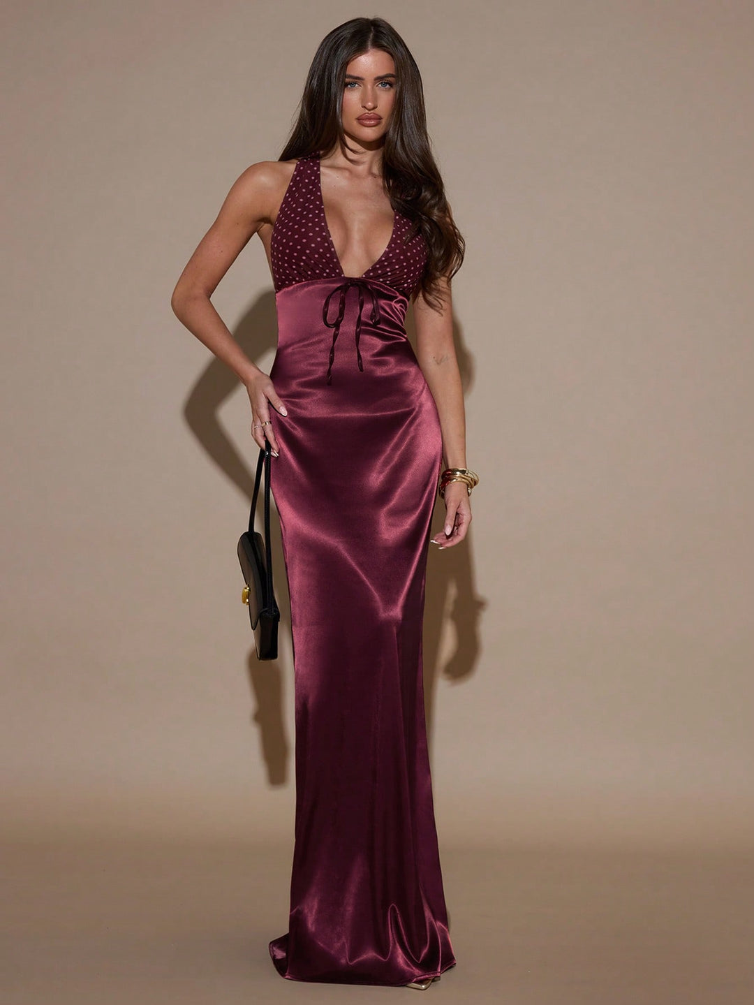 Rochie maxi SHEIN, vișiniu