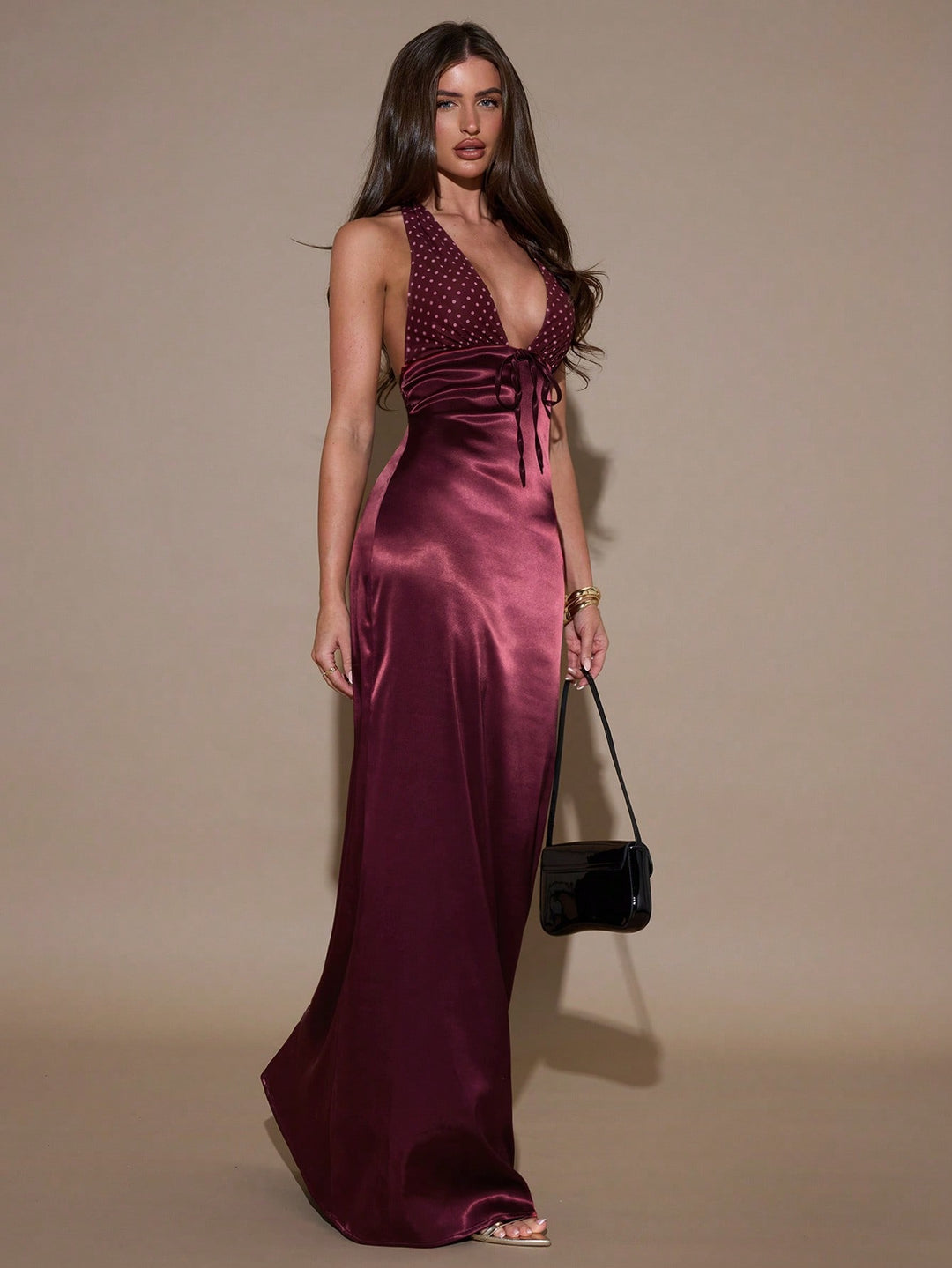 Rochie maxi SHEIN, vișiniu
