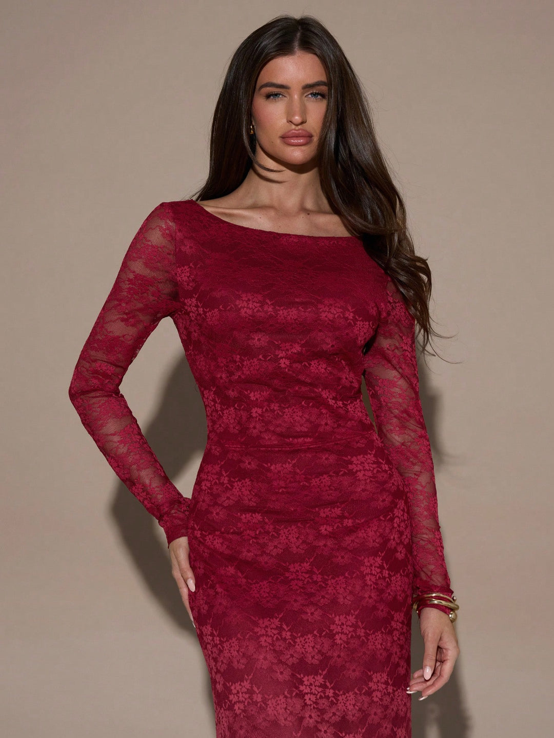 Rochie maxi SHEIN, vișiniu