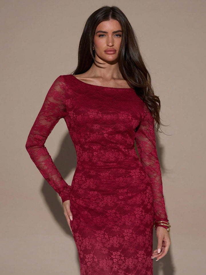 Rochie maxi SHEIN, vișiniu