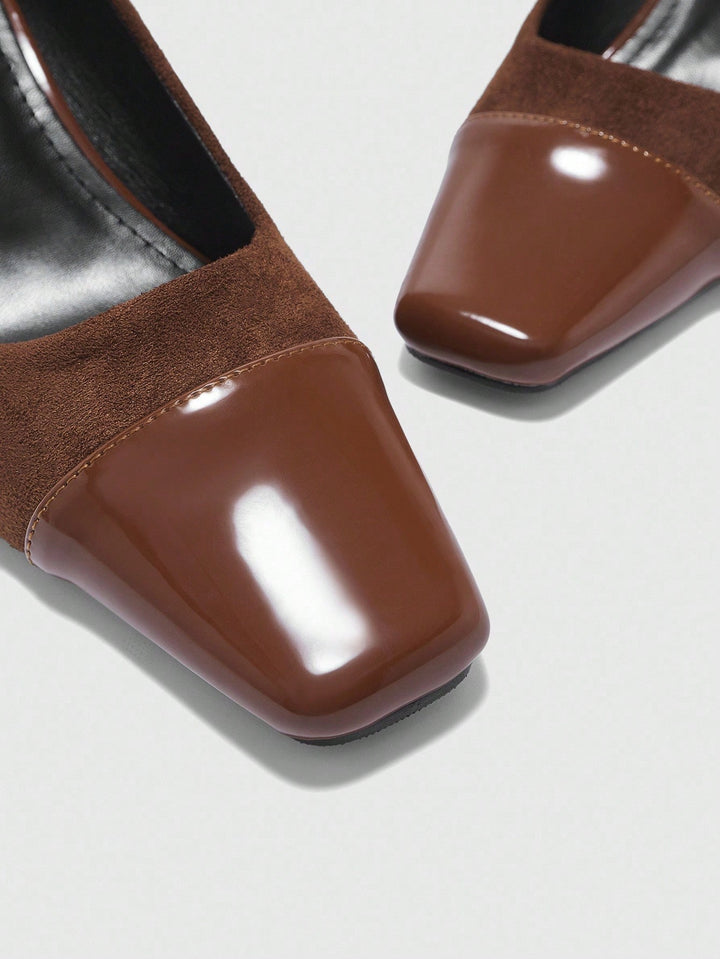 Pantofi cu toc SHEIN, maro