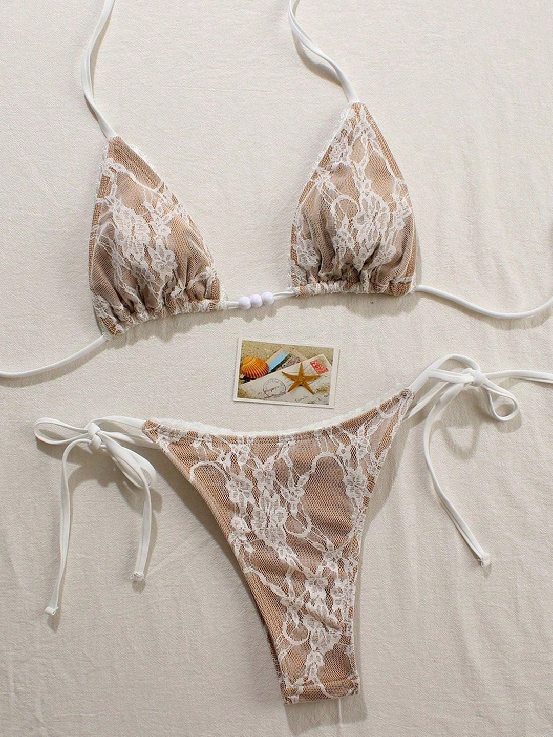 Set bikini SHEIN, alb