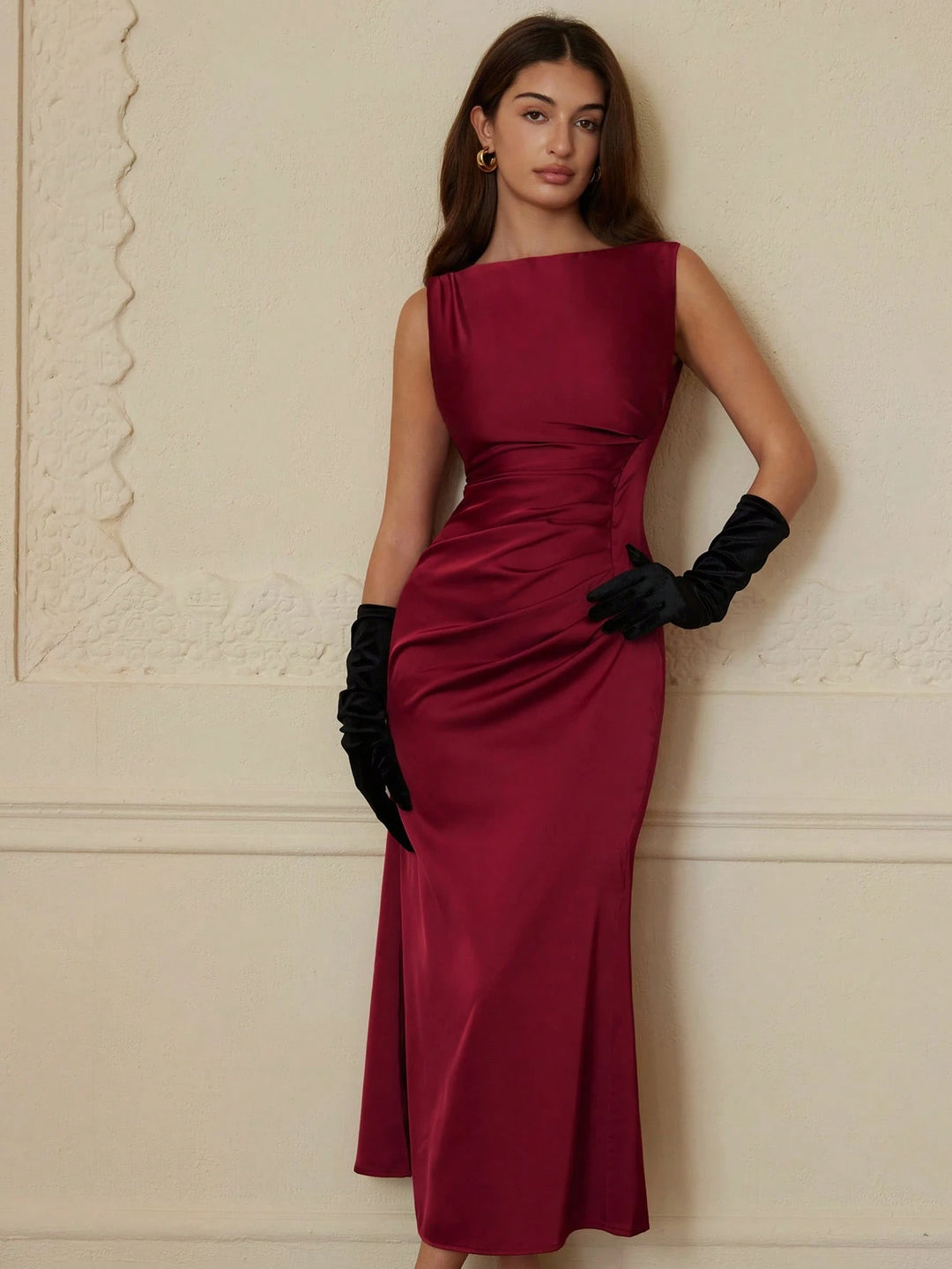 Rochie maxi SHEIN, vișiniu