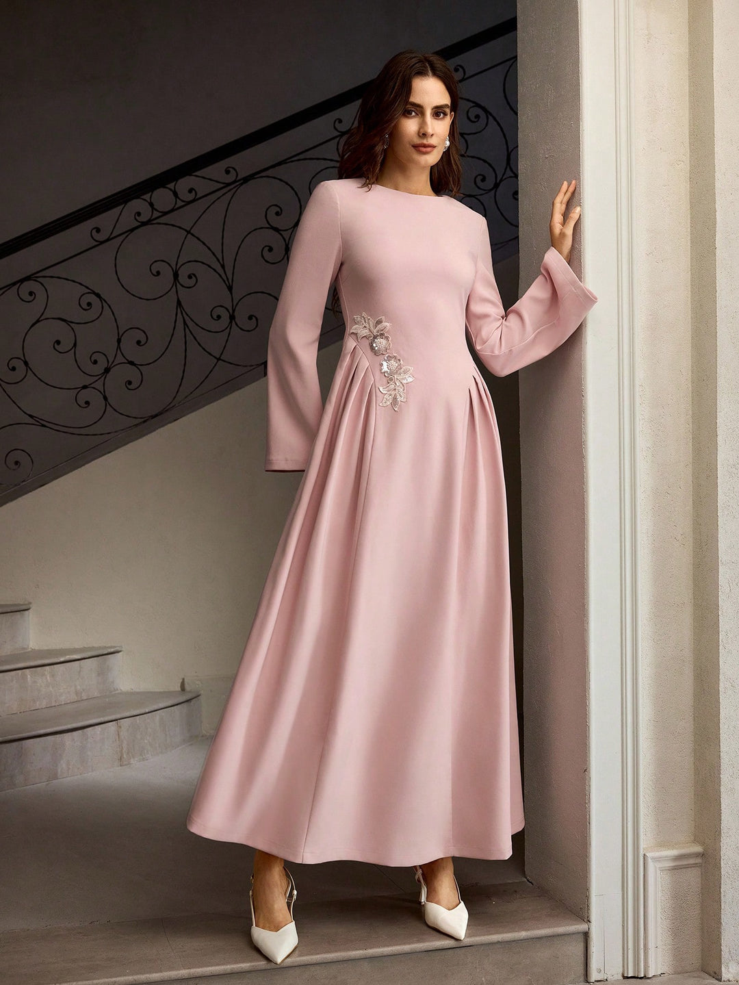Rochie maxi SHEIN, roz