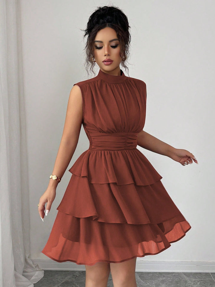 Rochie scurtă SHEIN, maro