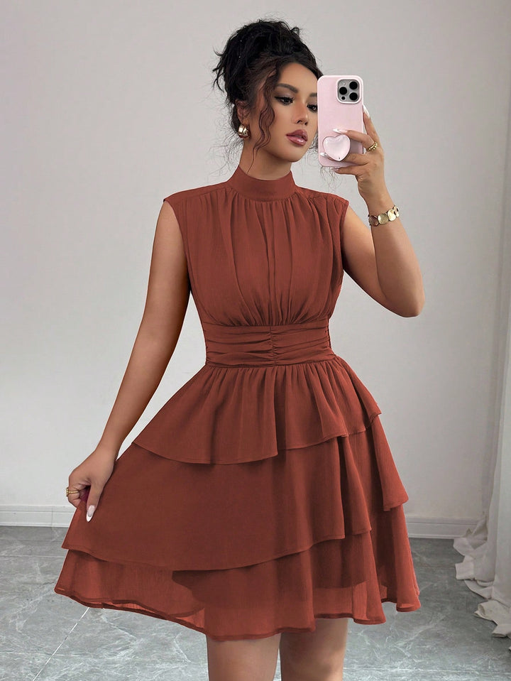 Rochie scurtă SHEIN, maro