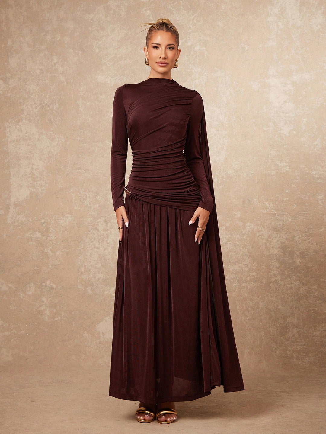 Rochie maxi SHEIN, maro