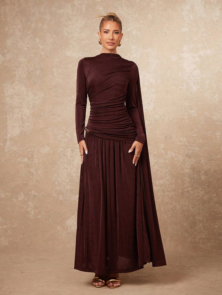 Rochie maxi SHEIN, maro