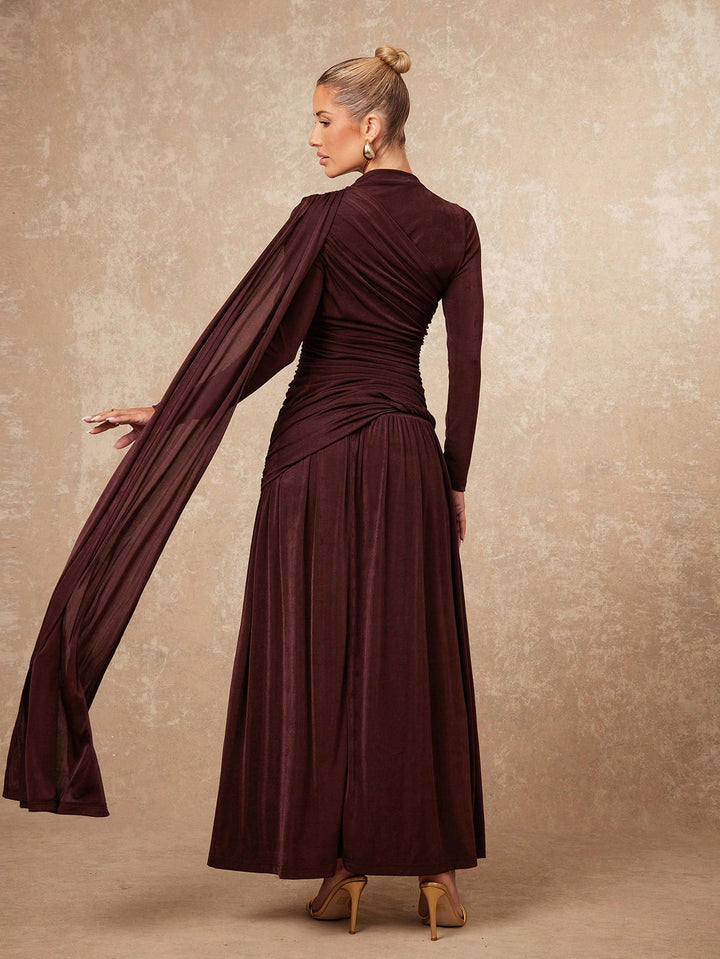 Rochie maxi SHEIN, maro