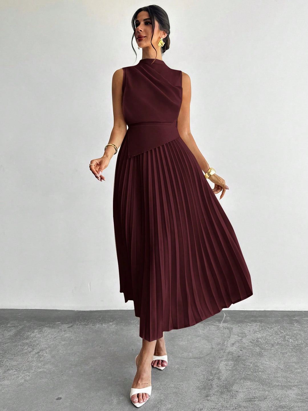 Rochie midi SHEIN, vișiniu