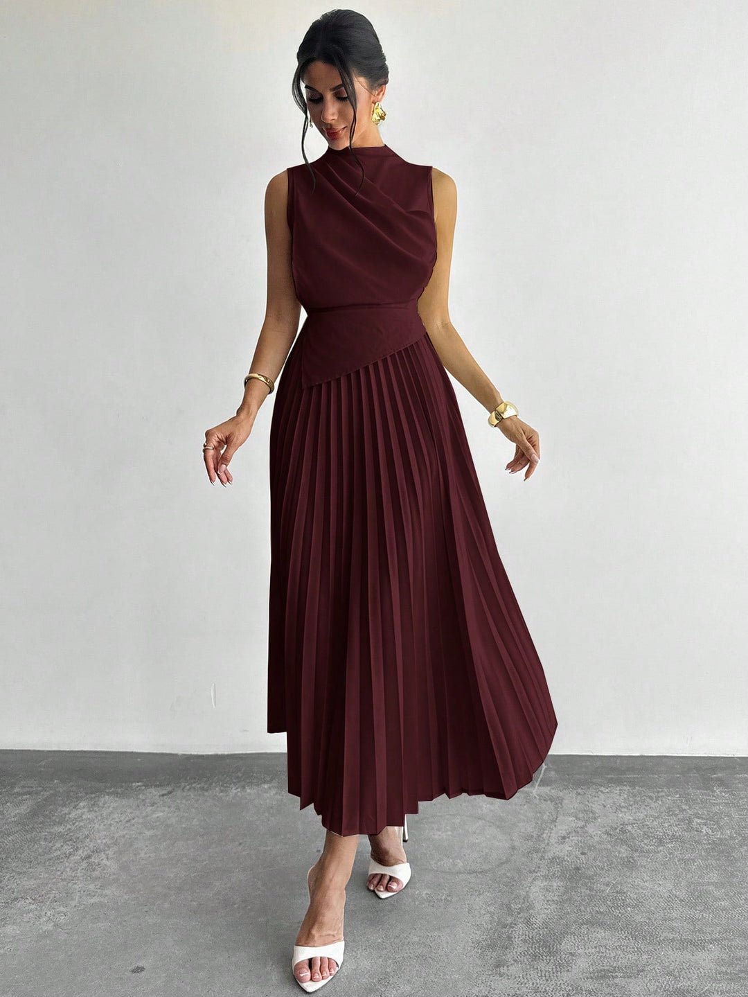 Rochie midi SHEIN, vișiniu
