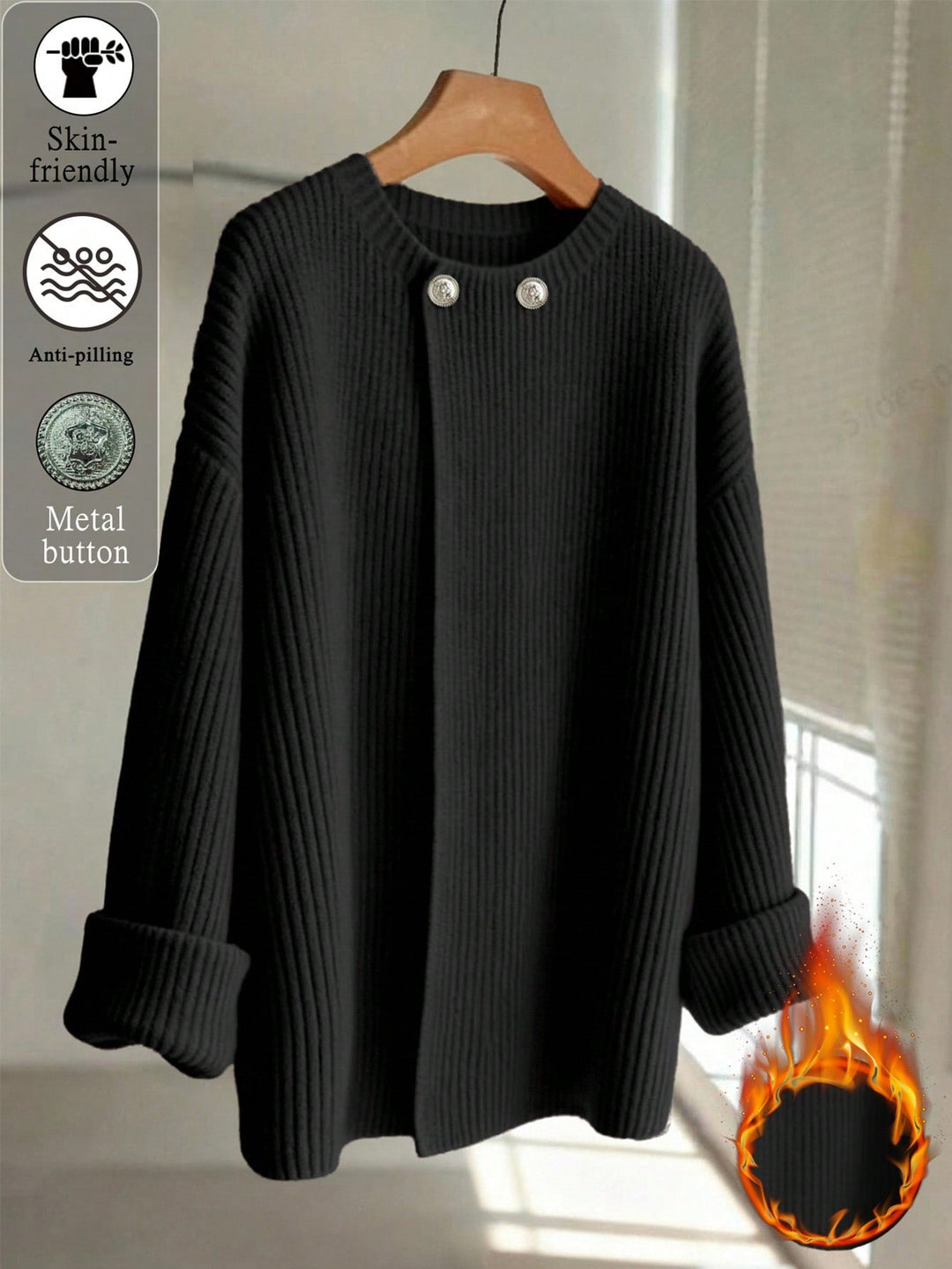 Cardigan SHEIN, negru