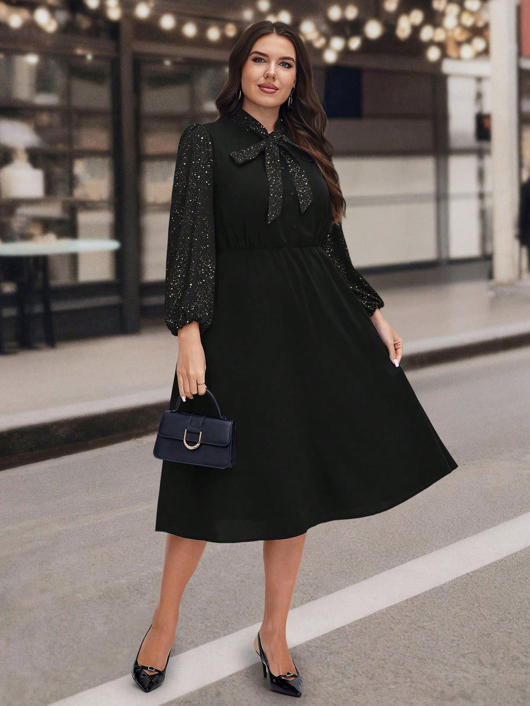 Rochie midi SHEIN, negru