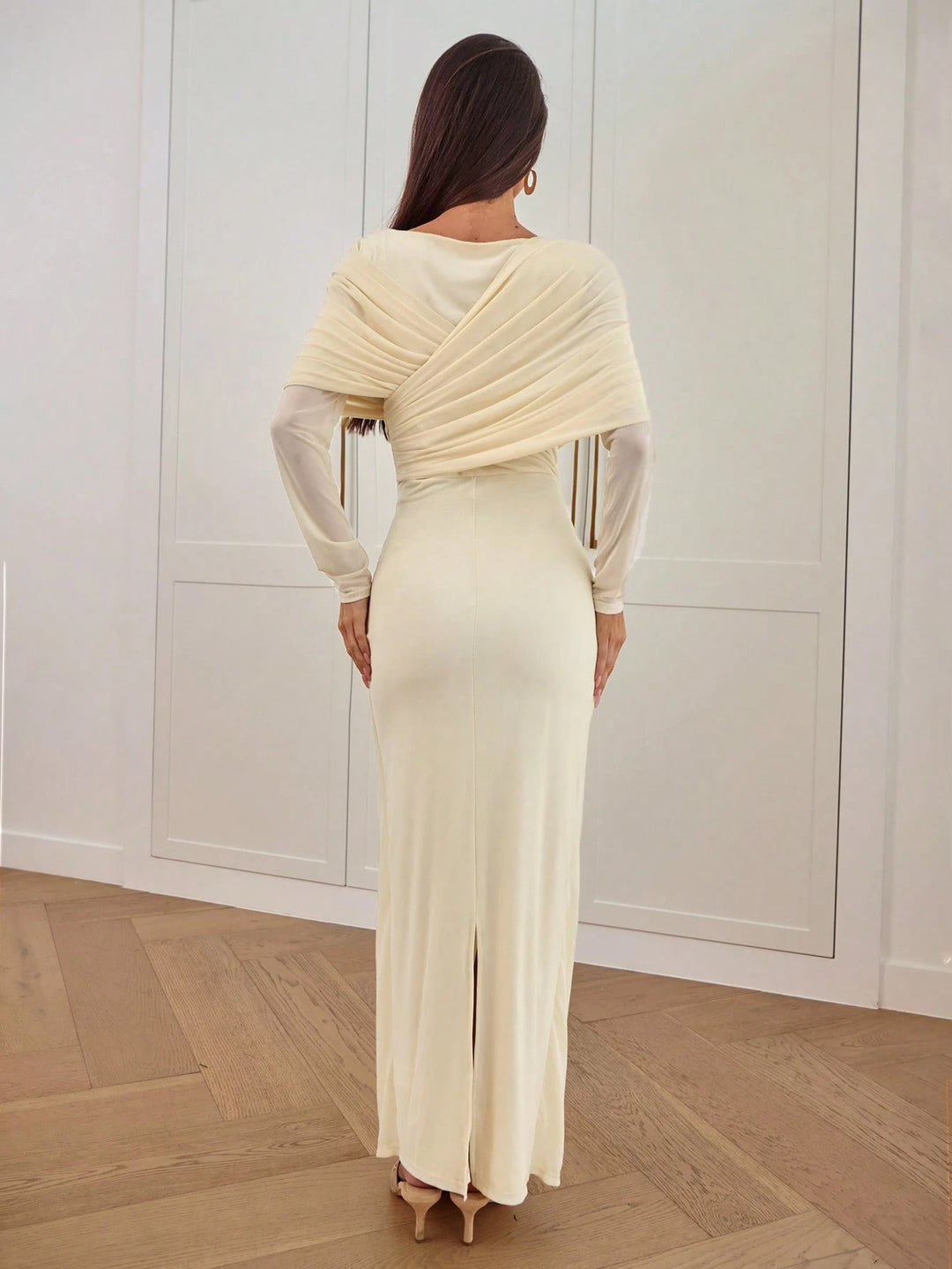 Rochie maxi SHEIN, crem