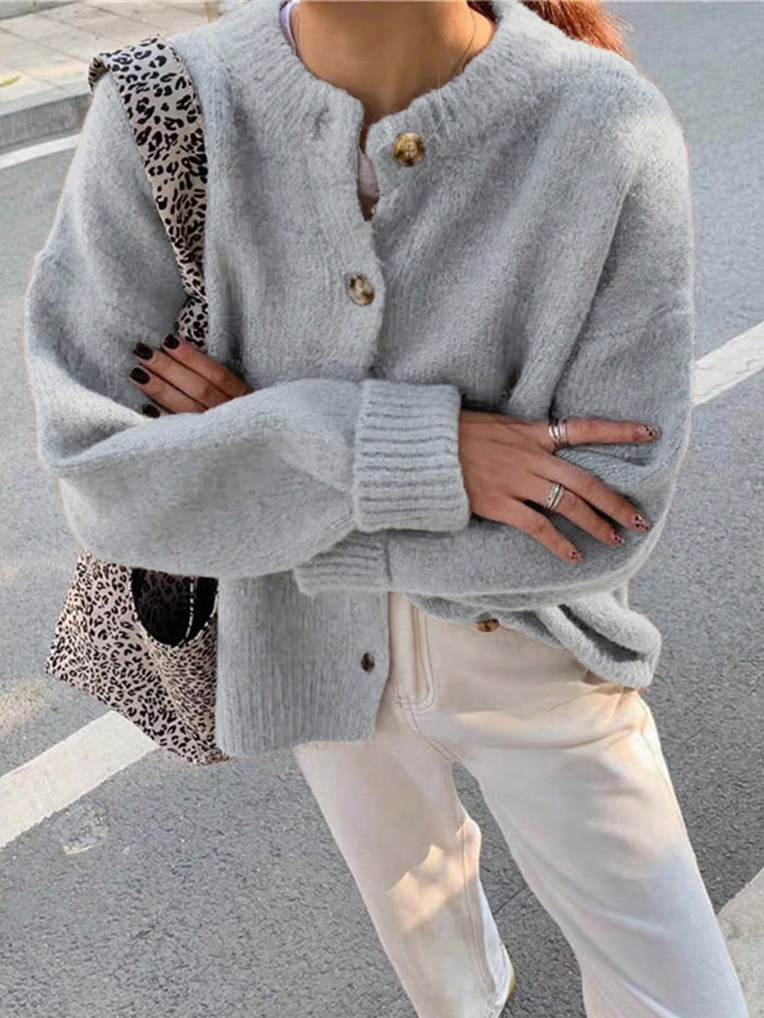 Cardigan SHEIN, gri