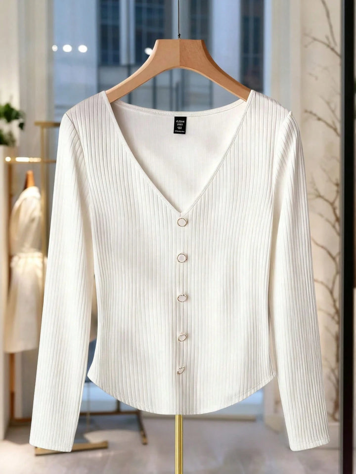 Shein Curve+ blúz, fehér