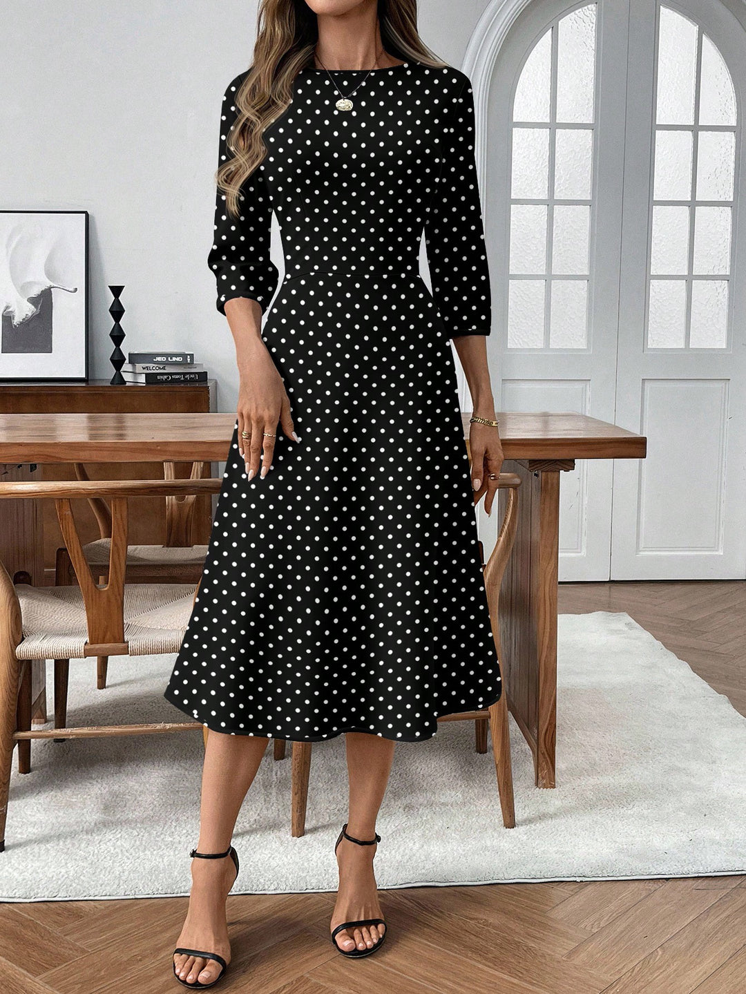 Rochie midi SHEIN, alb