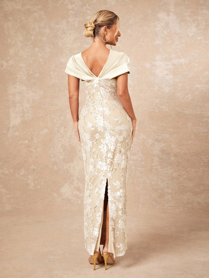 Rochie maxi SHEIN, bej