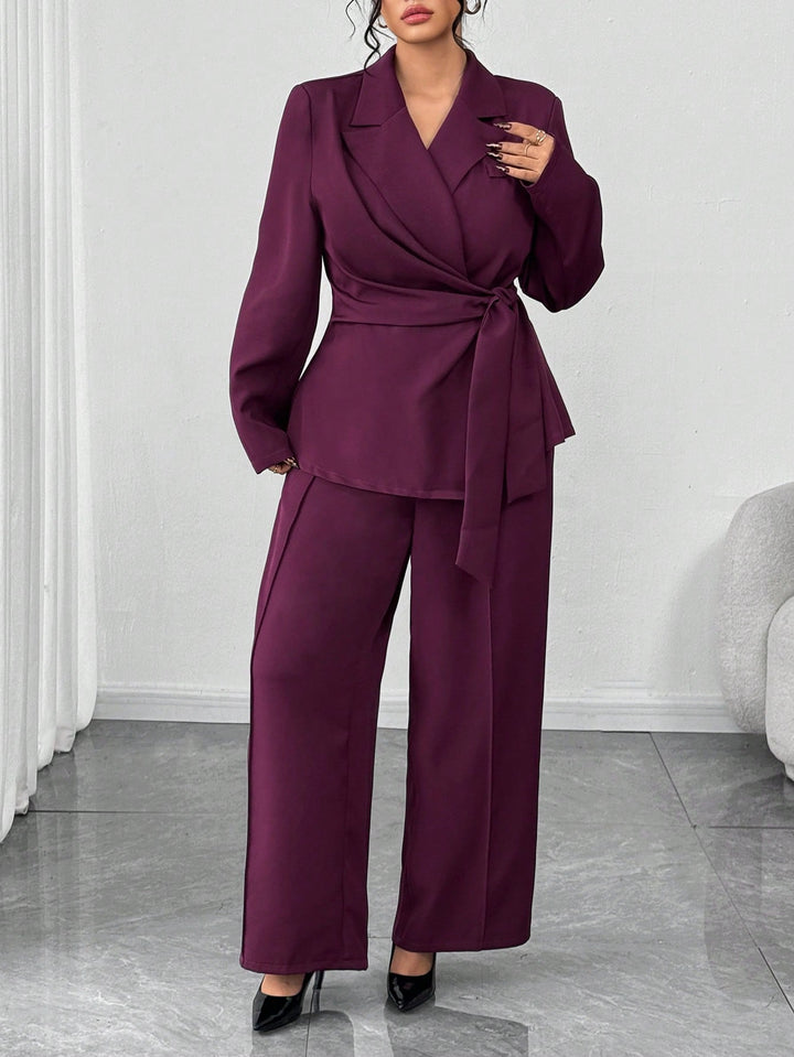 Costum SHEIN, vișiniu