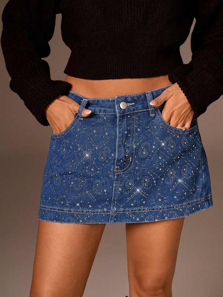 Fustă pantalon SHEIN, albastru