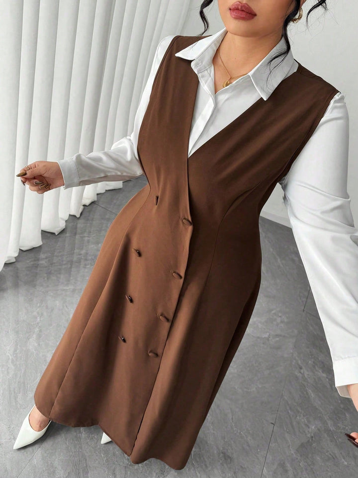 Rochie maxi SHEIN, maro