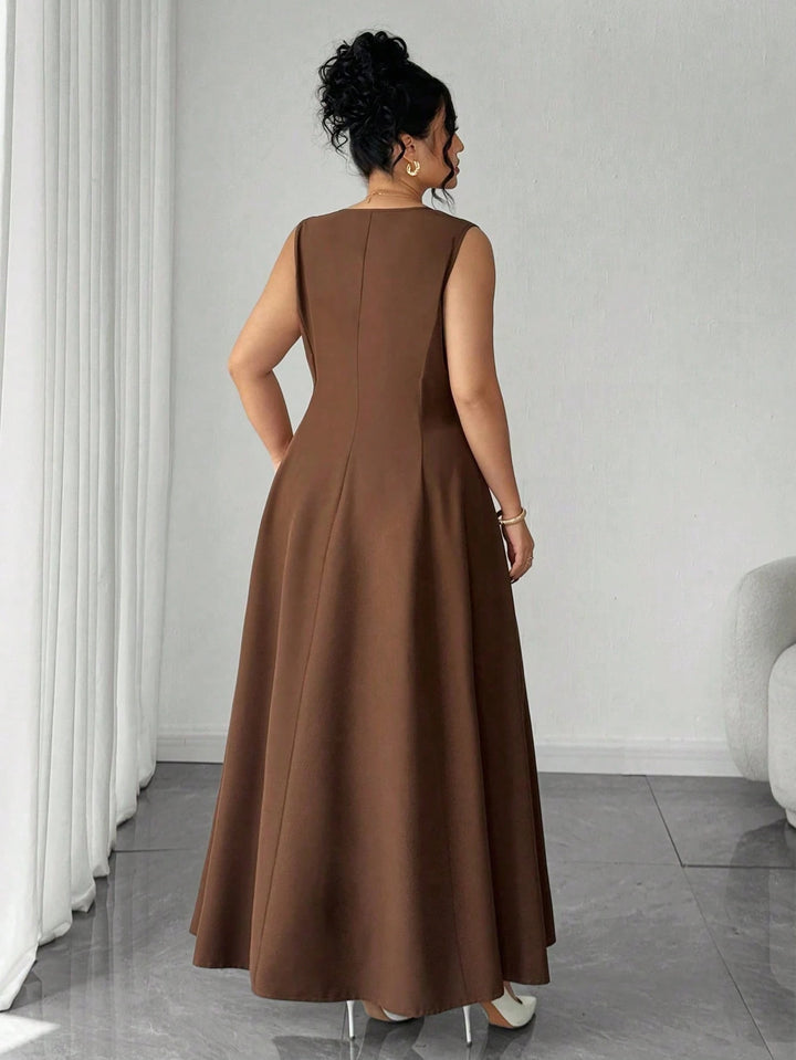 Rochie maxi SHEIN, maro