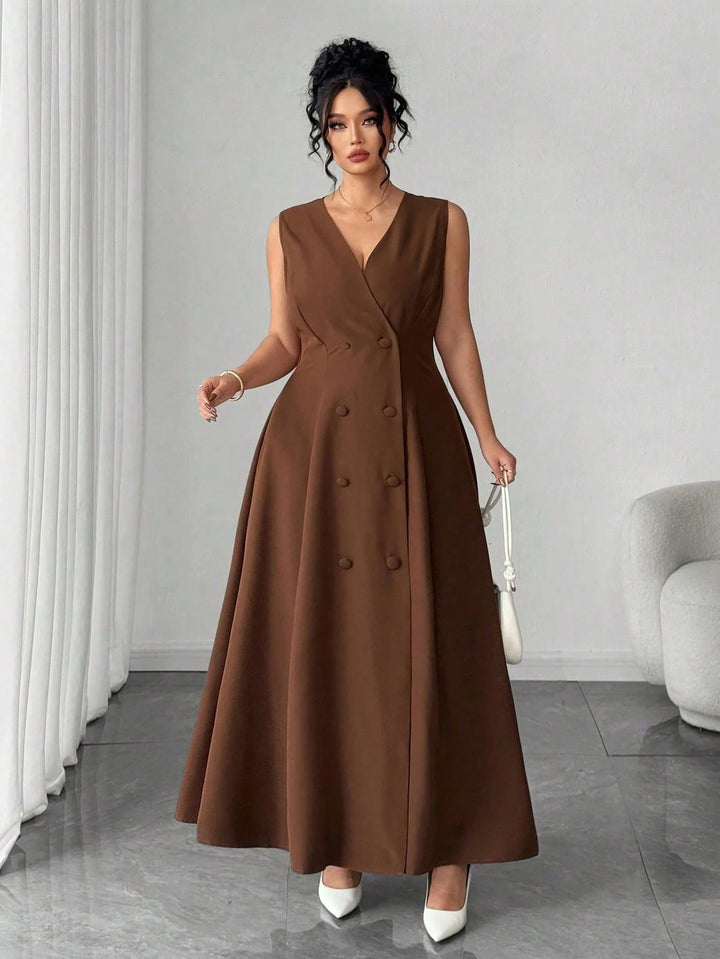 Rochie maxi SHEIN, maro