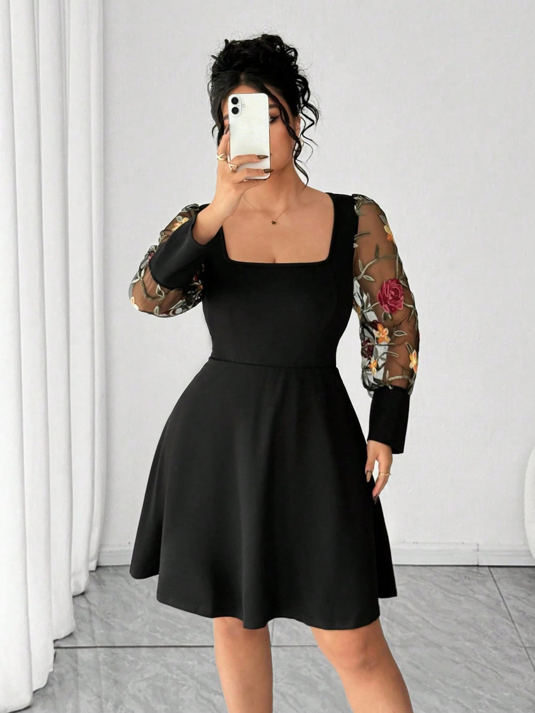 SHEIN mini ruha, fekete
