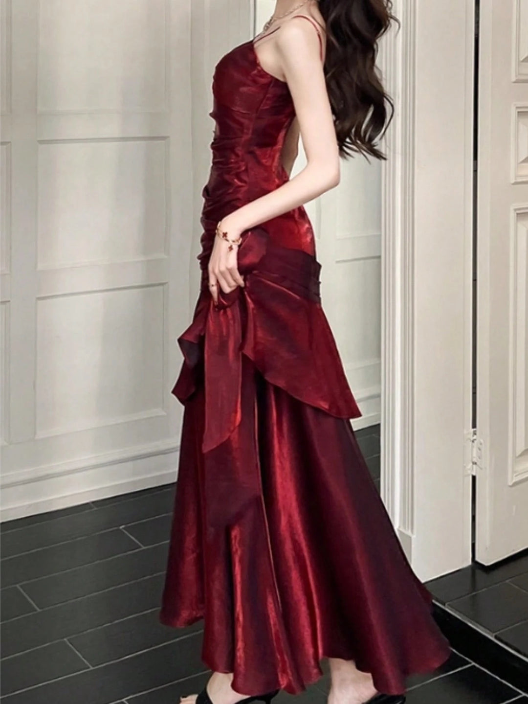 Rochie maxi SHEIN, vișiniu